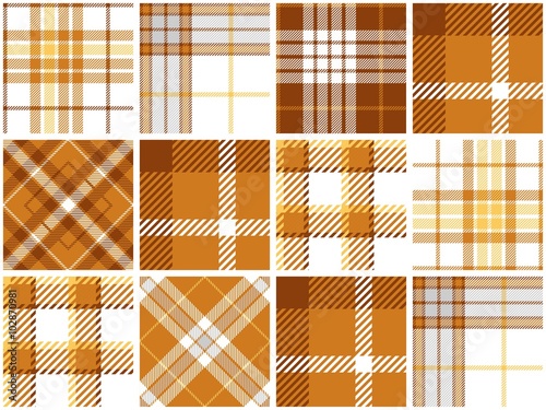 Yellow Plaid Quilt Seamless Pattern