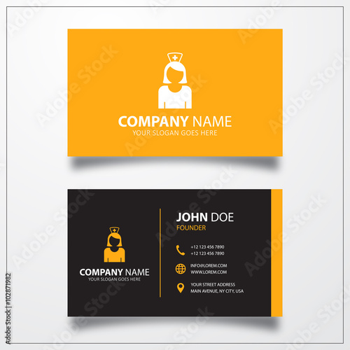 Nurse icon. Business card t...