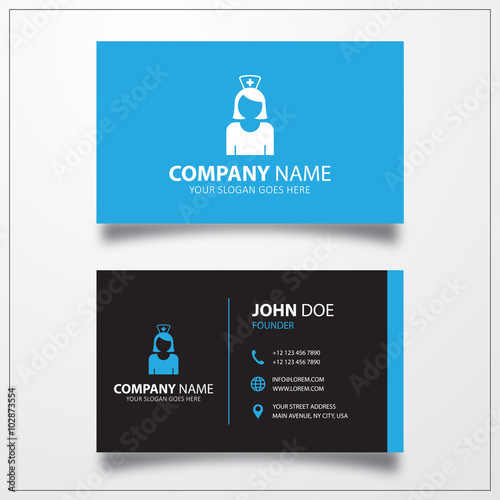 Nurse icon. Business card t...