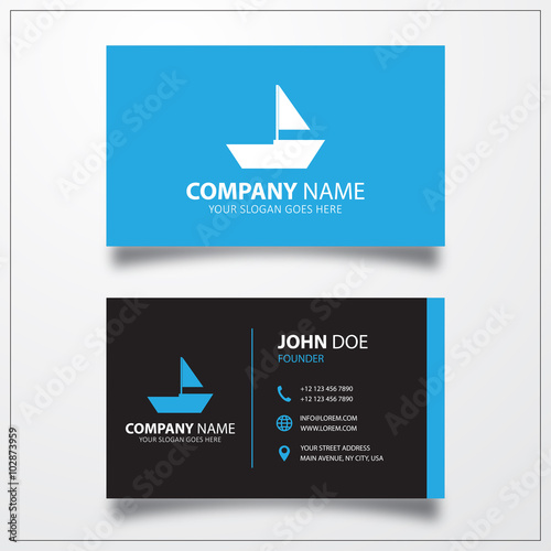 Sail boat icon. Business ca...