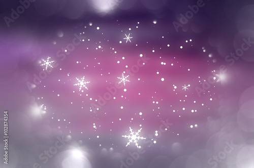 Christmas pink background. the winter background, falling snowfl photo