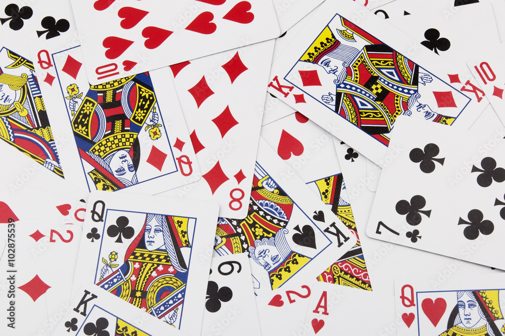 Collage of tradional playing cards Collage of tradional playing cards