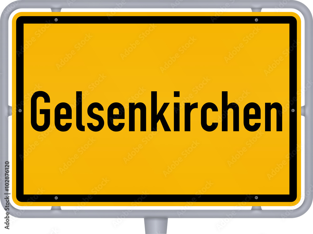 Obraz premium Ortsschild, Gelsenkirchen