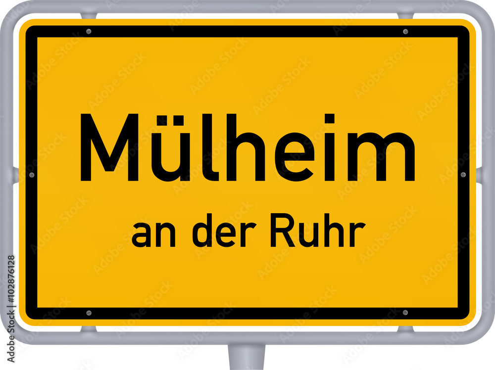 Ortsschild, Mülheim an der Ruhr