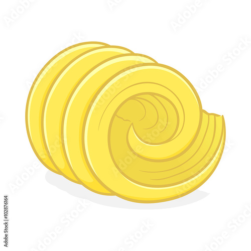 Vector Illustration of a Butter Curl