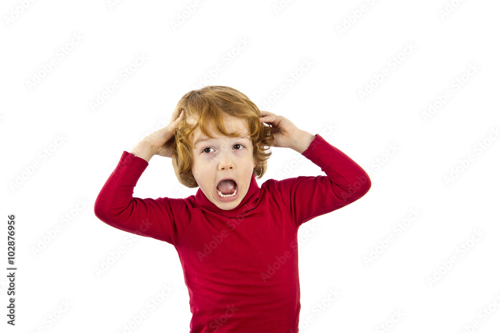 red hair child surprised red hair child surprised