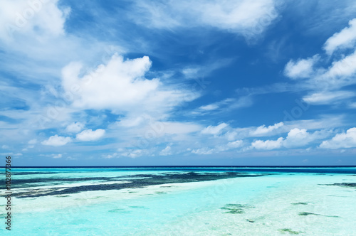 Tropical seascape in Maldives
