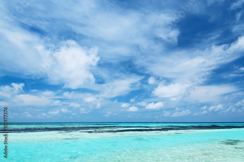 Tropical seascape in Maldives