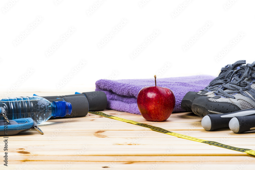 Dumbbells, Jump Rope, Towel, Sport Shoes, Ankle Weights, Tape Measure