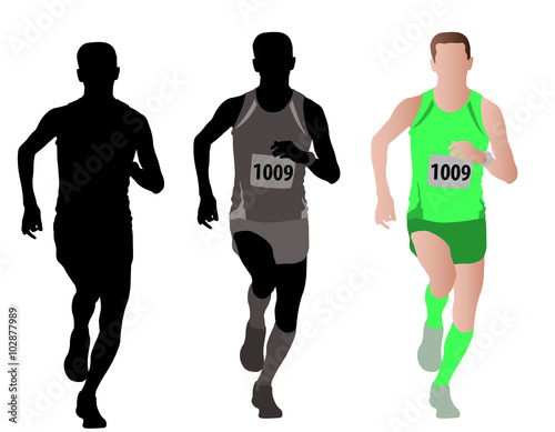 marathon runner - vector