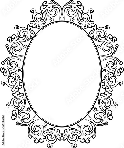 silhouette of antique frame