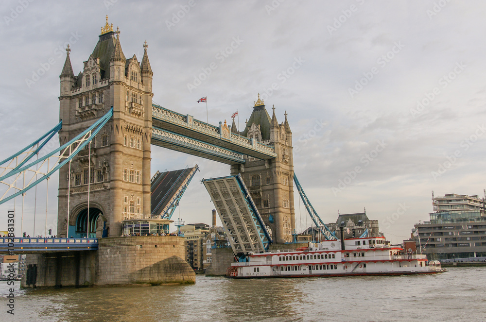 Tower Bridge and the River Thames, London, United Kingdom