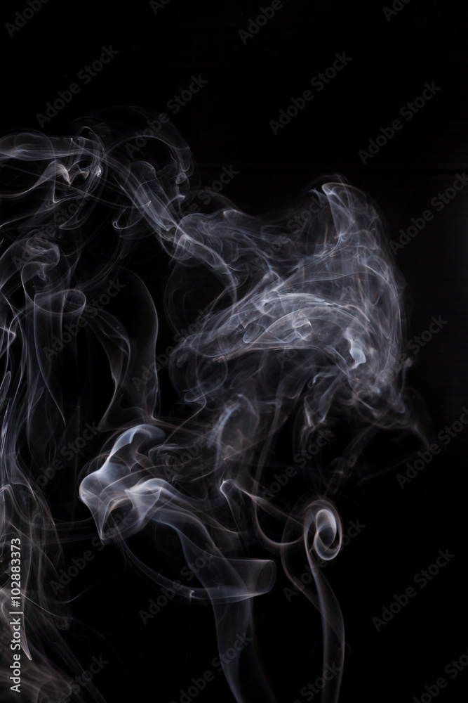White smoke on a black background. White smoke on a black background.