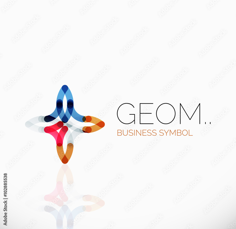 Logo, linear abstract geometric icon Logo, linear abstract geometric icon