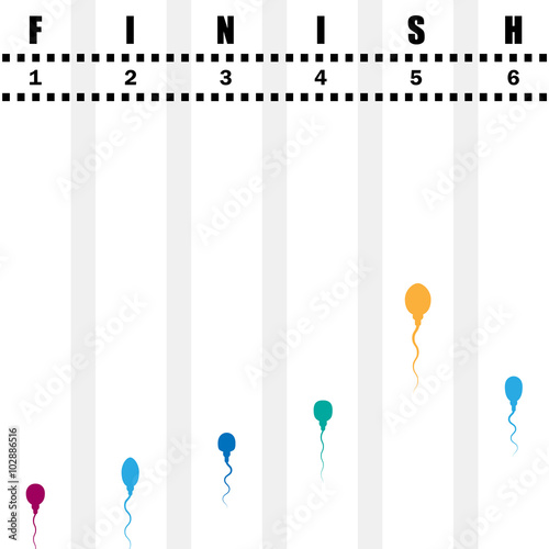 Competition and sperm symbol.Competition in business concept.Com