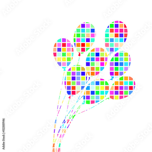 Abstract colorful Bunch of Ballons vector