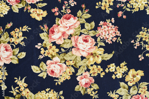 Background texture fabric floral pattern. © nimon_t