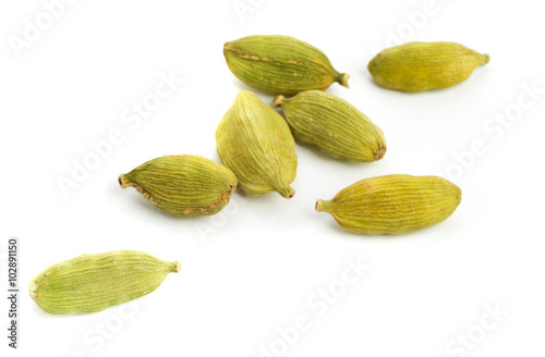 Cardamom seed pods close up