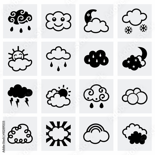 Vector Clouds icon set