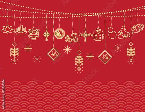 Chinese New Year background,card print
