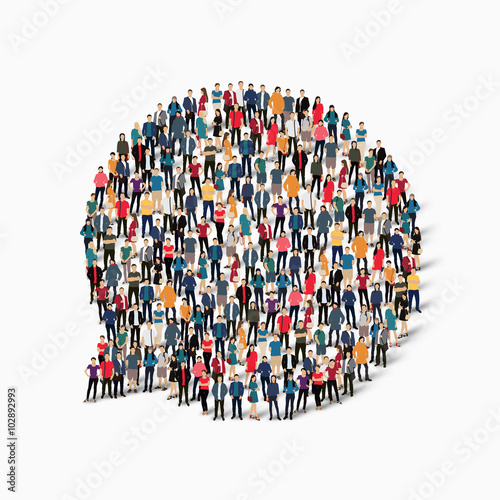 group  people shape  chat bubbles