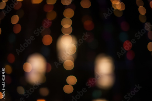 Background blur bokeh light at night. © peterkai