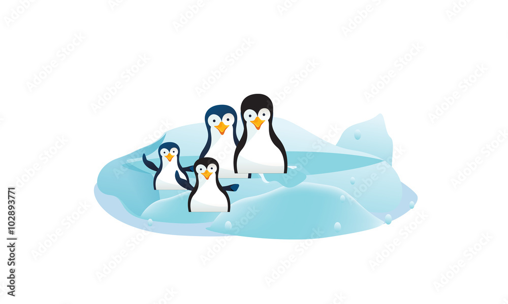 Obraz premium The Penguins Family
