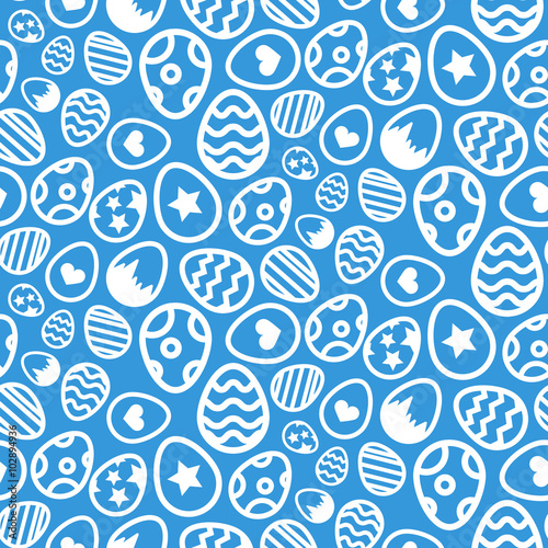Seamless pattern of Easter eggs icon holiday background