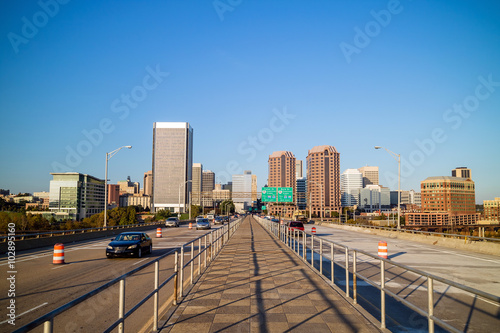 View of the skyline in Richmond, Virginia.