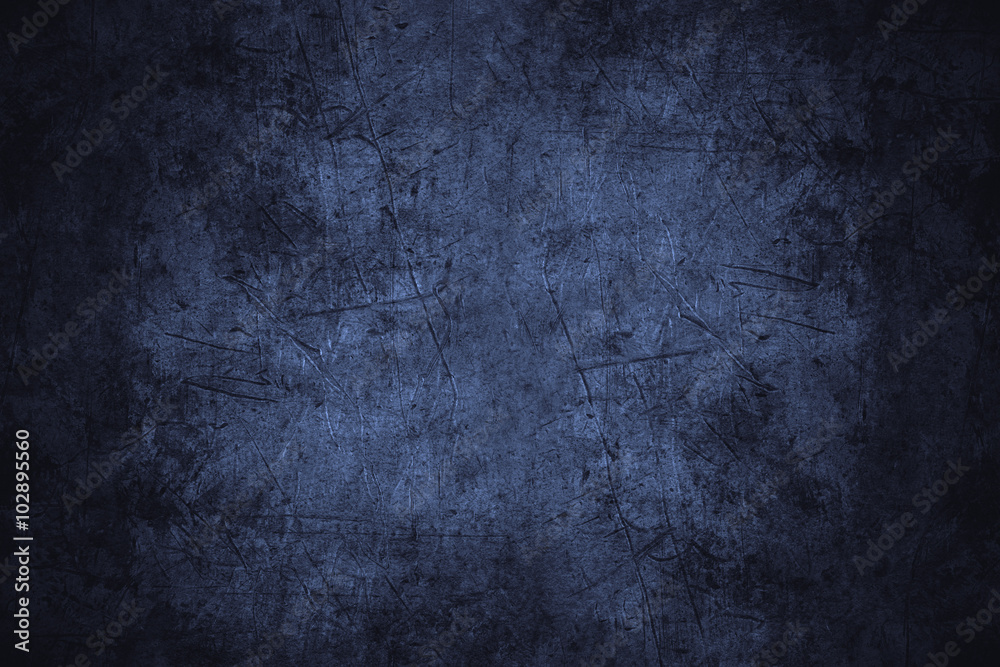 navy blue scratched metal texture - obrazy, fototapety, plakaty 