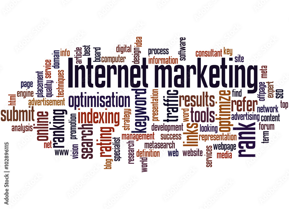 Internet marketing, word cloud concept 2