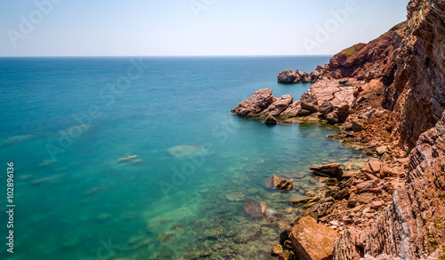 Adriatic sea rocky coastline.