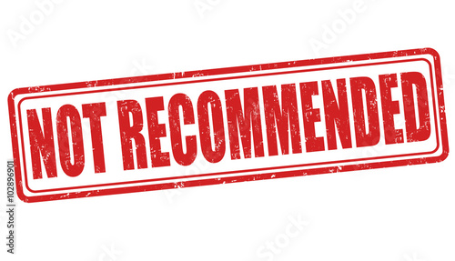 Not recommended stamp