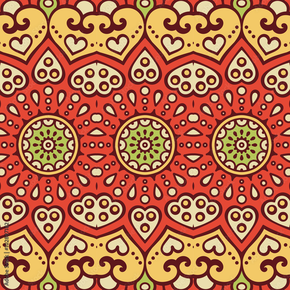 Ethnic floral seamless pattern Ethnic floral seamless pattern