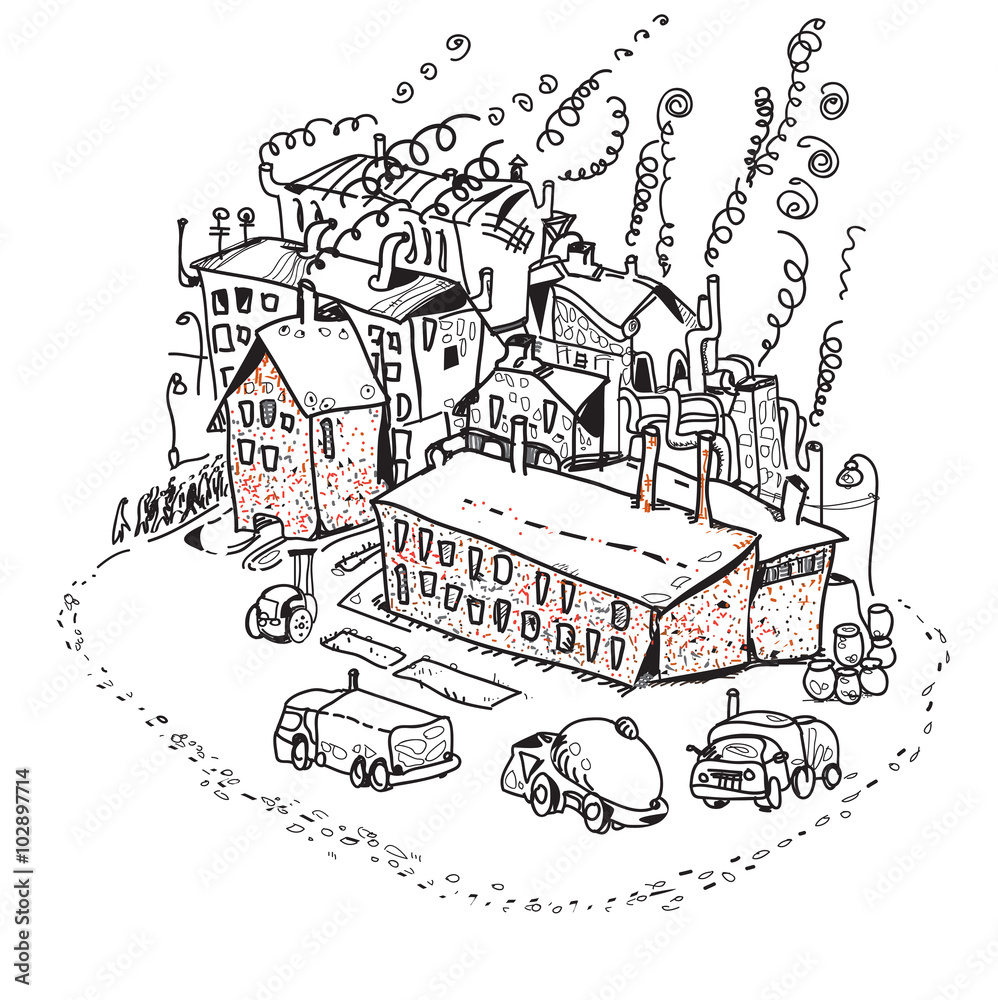 Illustration Of A Factory