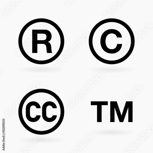 Set of intellectual property symbols