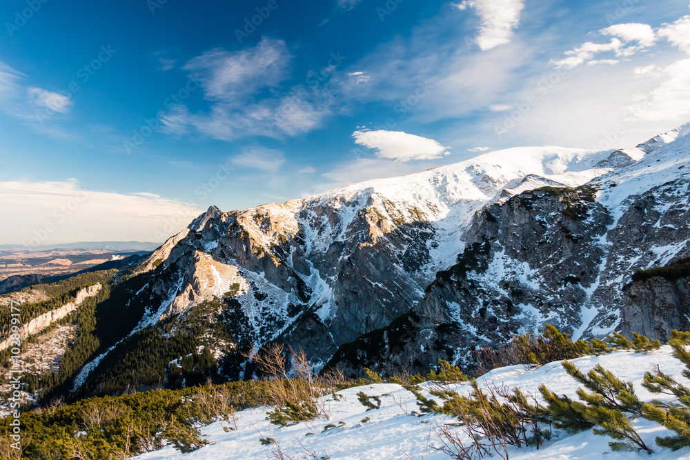 Mountains inspirational winter landscape, Tatra Poland