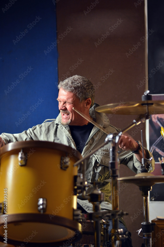 Fototapeta premium Musician playing drums