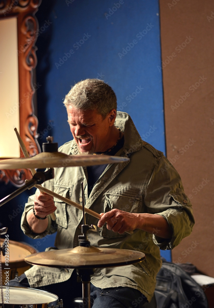 Musician playing drums Musician playing drums