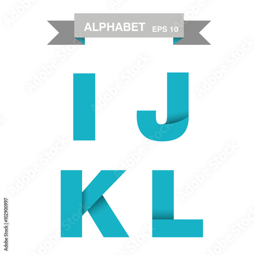 color origami letters ijkl