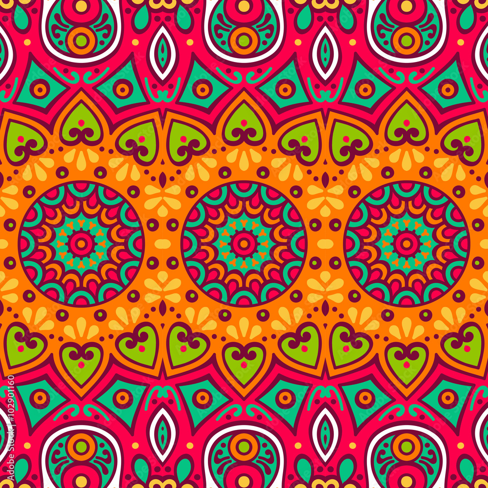 Ethnic floral seamless pattern Ethnic floral seamless pattern