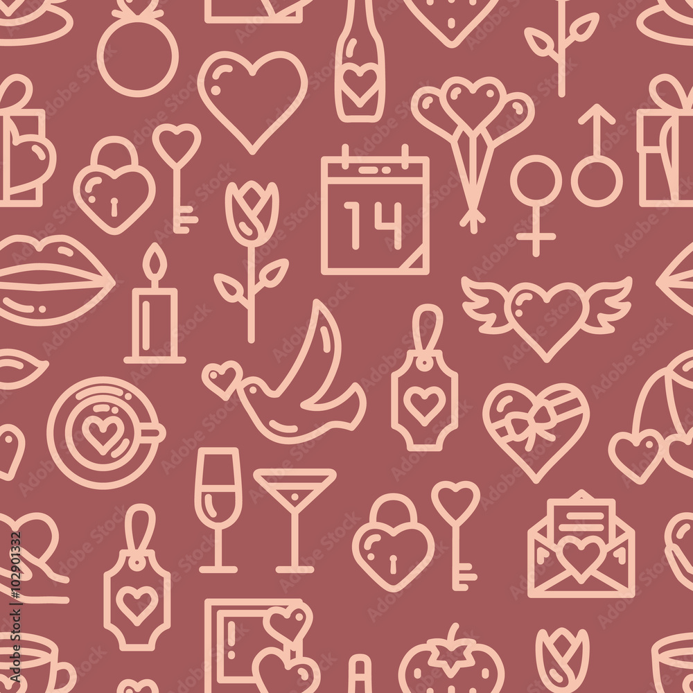 Valentines Day Love seamless pattern Valentines Day Love seamless pattern
