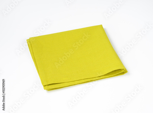 Green folded napkin