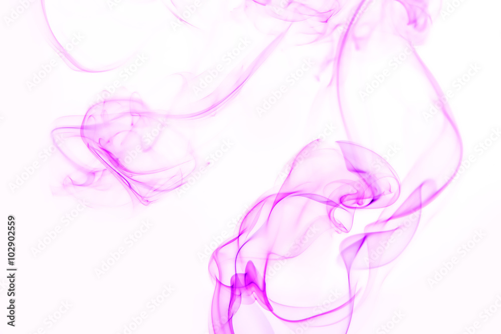 purple smoke on  white background