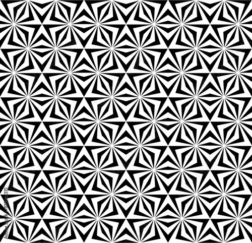 Vector seamless texture. Modern geometric background. Repeated monochrome pattern abstract figures.