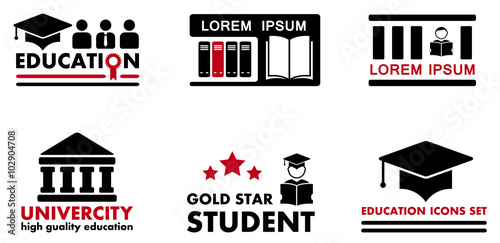 education concept icons