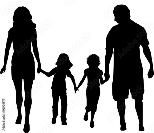 a family with two kids 
