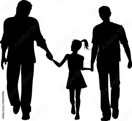 two men with a girl 