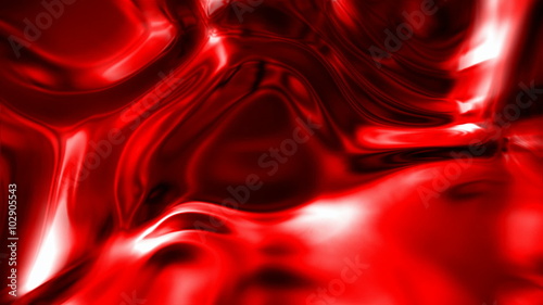 Abstract wavy shiny red surface motion background seamless loop