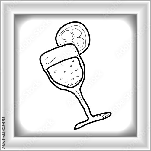 Simple doodle of a cocktail